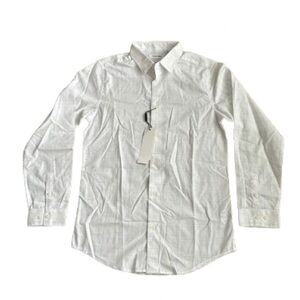 070 NWT Calvin Klein Slim Fit Button Front Dress Shirt - Size: 18